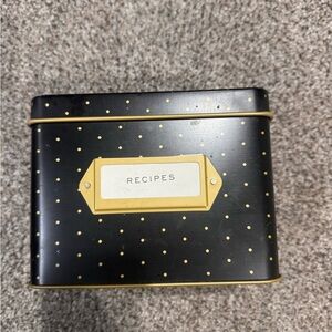 Rifle paper Co. recipe box polkadot black gold